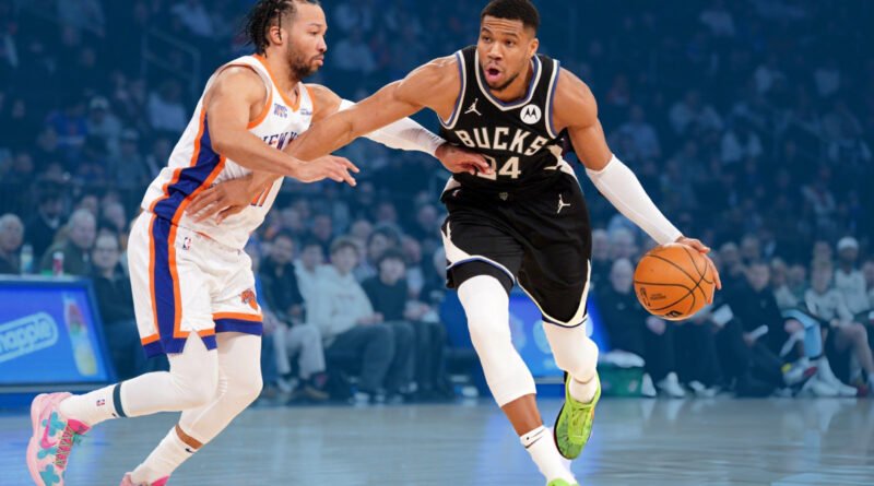 “Giannis Antetokounmpo with Milwaukee Bucks as Knicks monitor trade rumors and offseason opportunities.”